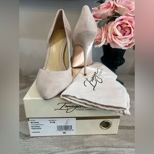 Imagine BY Vince Camuto NWT’s Natural Kidsuede Heels!